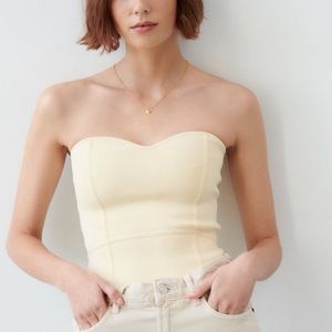 Zara knit corset with sweetheart neckline